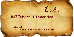 Báthori Alexandra névjegykártya